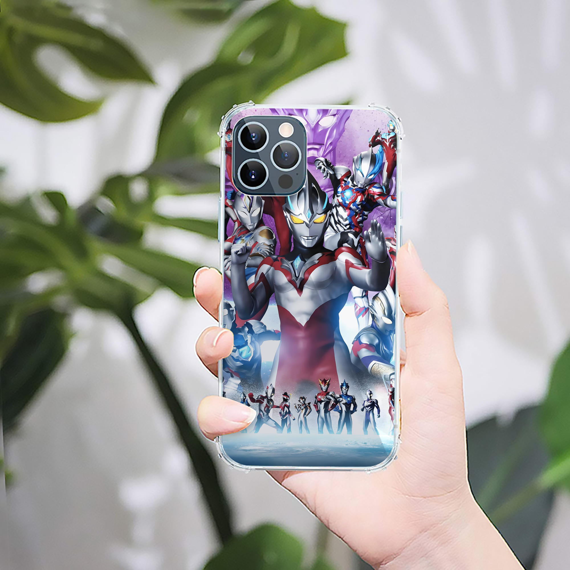 （画像用） ウルトラマン Ultraman 【iPhone 12シリーズ対応】透明スマホケース（クリアソフトケース）